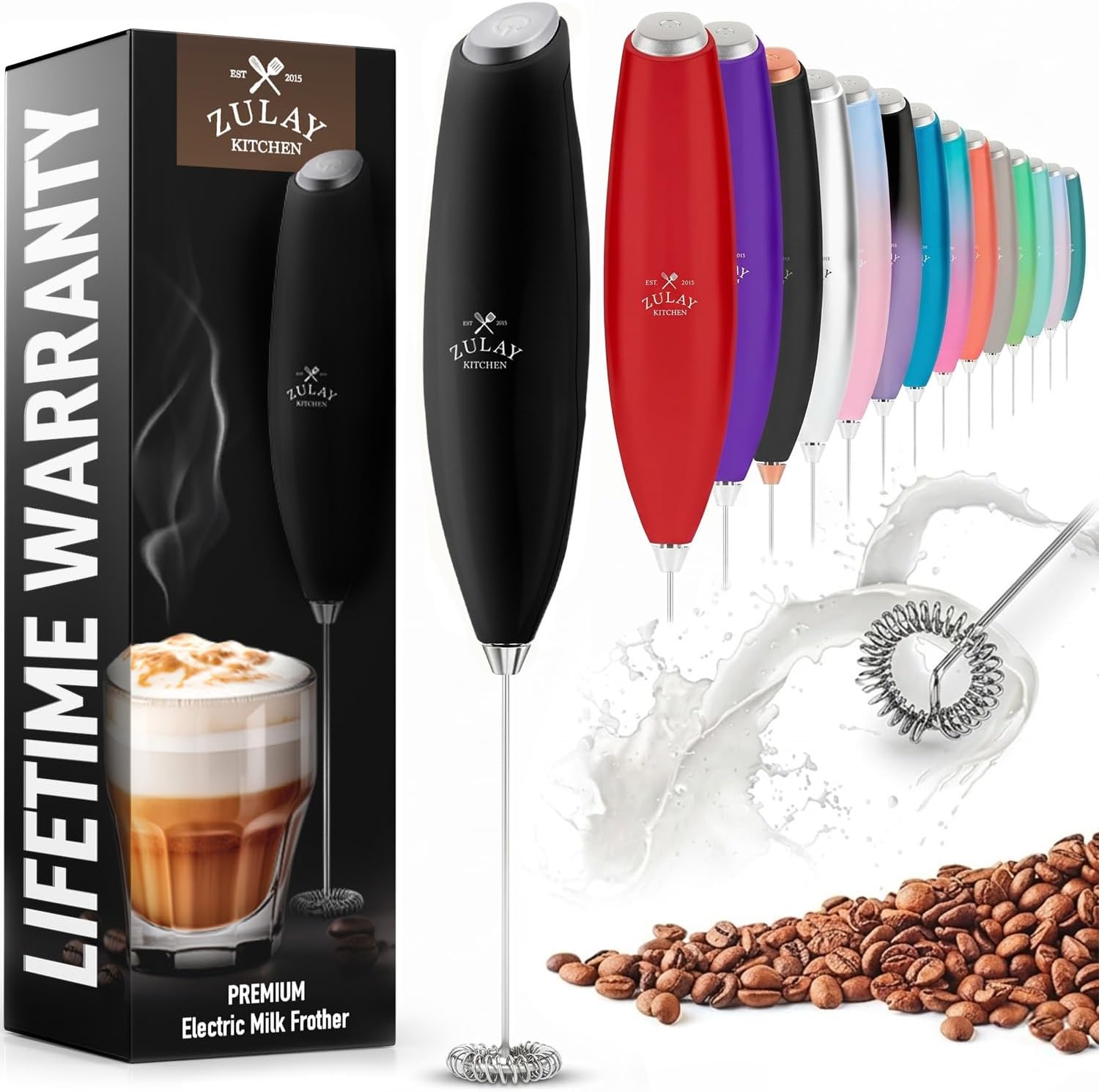 Zulay Kitchen handheld milk frother